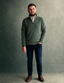 Ansett Clothing - Half Zip Wool/Cashmere Pullover - Green Grass