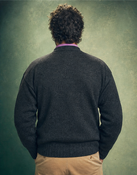 Ansett Clothing - Pure Wool Crew Neck Jumper - Charcoal