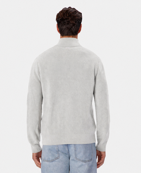 Industrie - The New England Zip Neck Knit - Snow