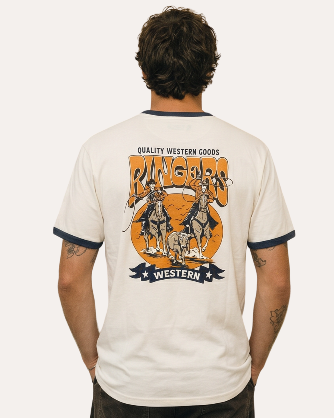 Blowes Clothing - Ringers Western - Dust N Ropes T-shirt - Off White