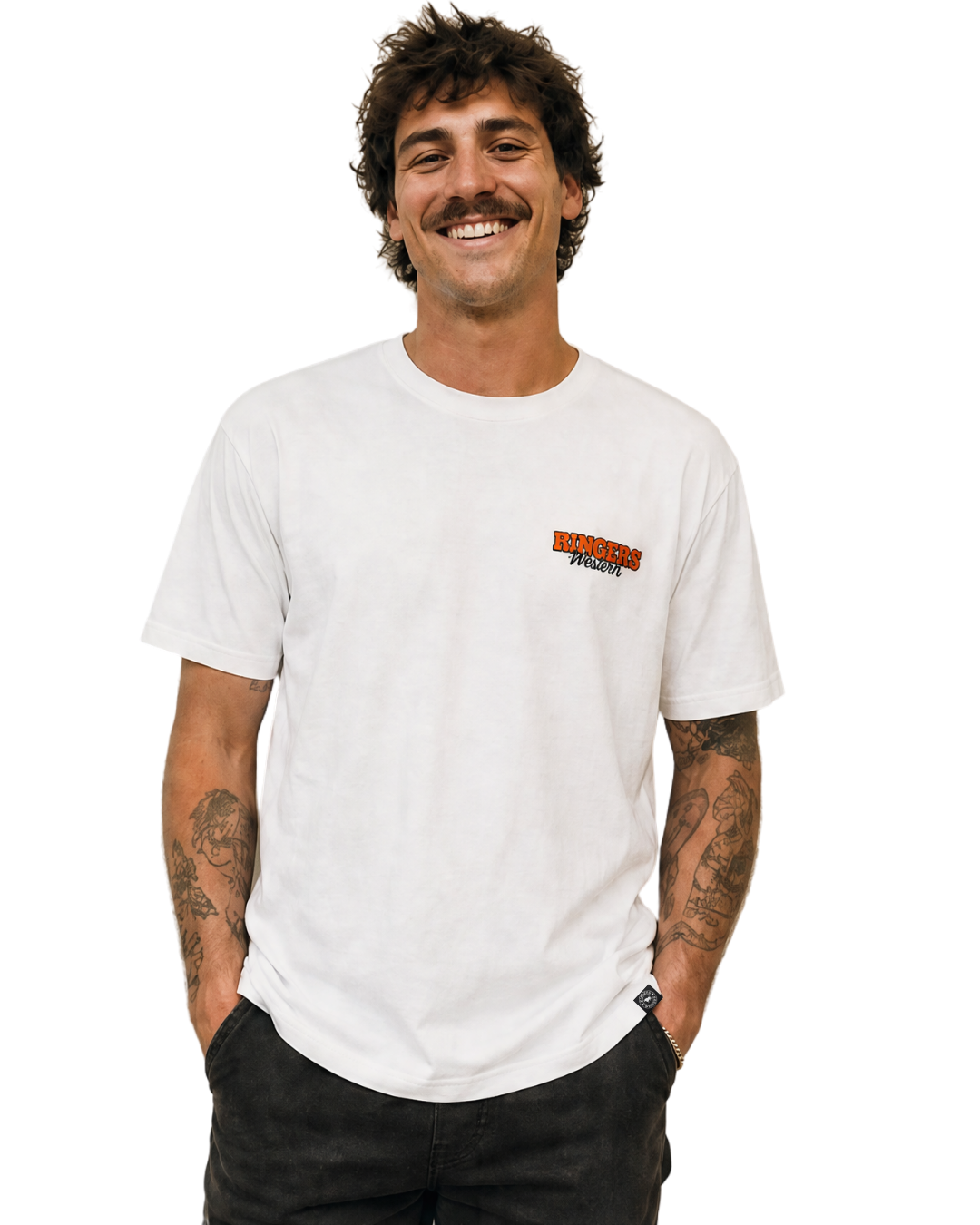 Ringers Western - Side Chick T-Shirt - White