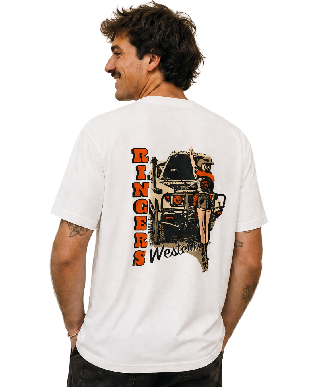 Ringers Western - Side Chick T-Shirt - White