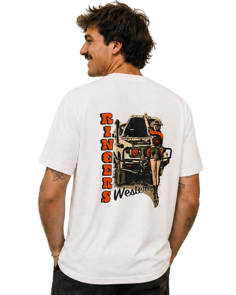 Ringers Western - Side Chick T-Shirt - White