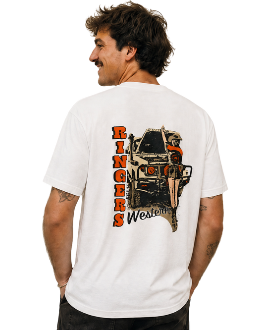 Ringers Western - Side Chick T-Shirt - White