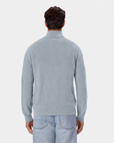 Industrie - The New England Zip Neck Knit - Mineral