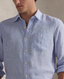 Polo Ralph Lauren - Classic Fit Linen Shirt - Striped - Harbour Blue
