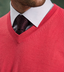 Ansett Clothing - Fine Weight Merino Wool V-Neck Jumper - Raspberry