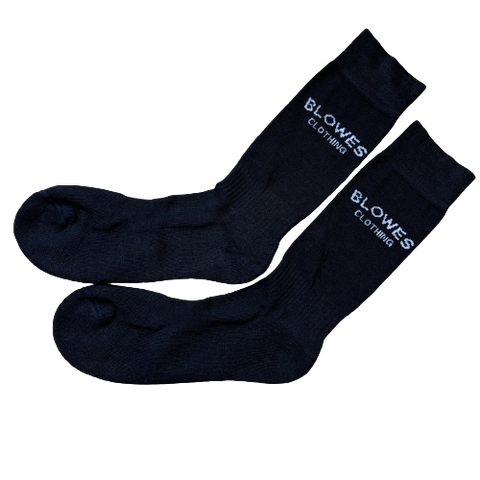 Blowes Clothing - Wool Dress Socks - Black - Size 12-14