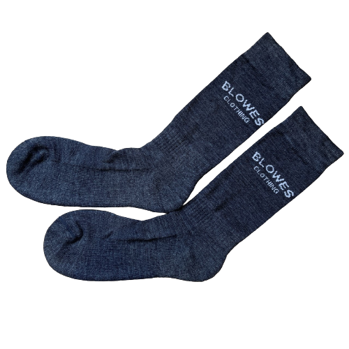 Blowes Clothing - Wool Dress Socks - Grey - Size 6-11