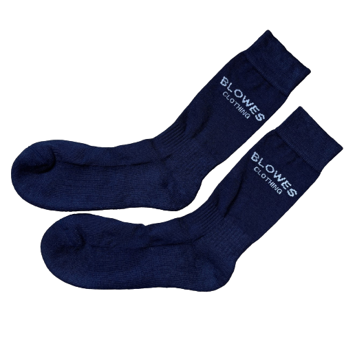 Blowes Clothing - Wool Dress Socks - Navy - Size 6-11