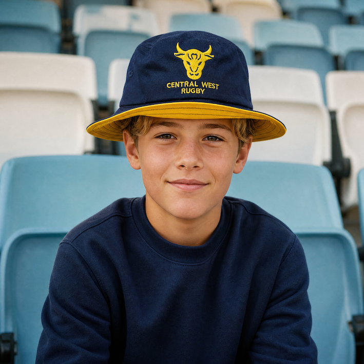 Central West Rugby - Bucket Hat - Navy/Yellow