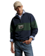 R.M.Williams - Heritage Panel Quarter Zip Sweatshirt - Blue/Green