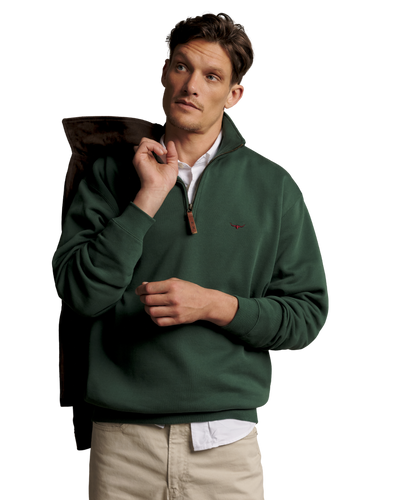 R.M.Williams - Mulyungarie Quarter Zip Sweatshirt - Pine