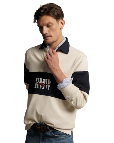 R.M.Williams - Heritage Panel Rugby Jumper - Ecru