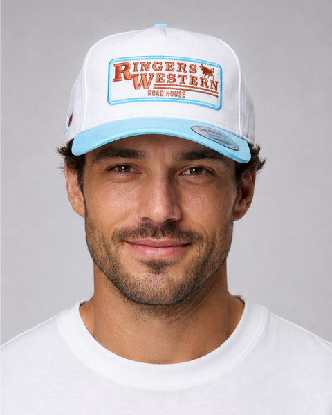 Ringers Western - The Original Roadhouse Trucker Cap - Military/Off White/ Bone