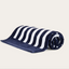 Ringers Western Striped Towel - Navy & White rolled towel showcasing navy and white stripes for style and comfort.