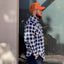 Indigo Combo - Blue, White, Black Check - Flannelette Shirt