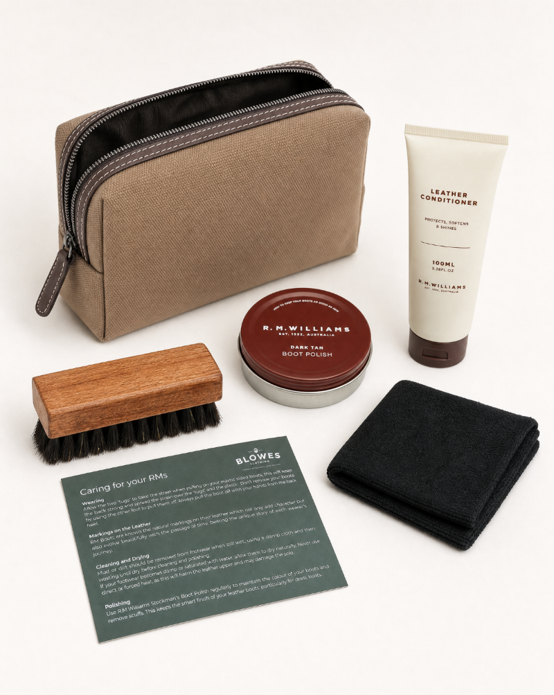 Blowes Clothing - R.M.Williams Leather Boot Care Kit - Dark Tan