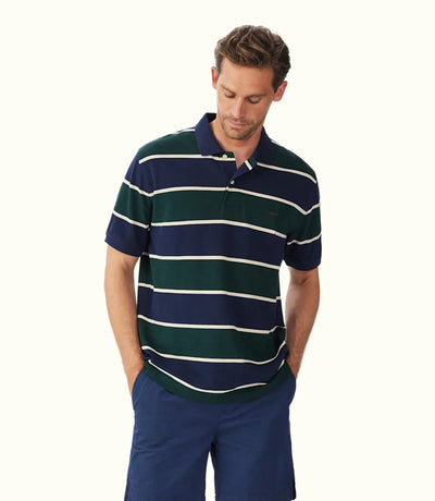 R.M.Williams - Bright Polo - Stripe - Navy/Green/Cream