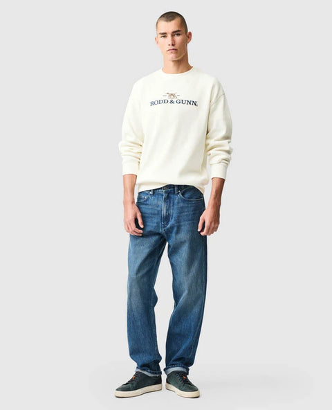 Rodd & Gunn - Bromley Crewneck Jumper - Snow