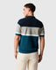 Rodd & Gunn - Brunswick Knit Polo - Teal showcasing rear view with modern striped design and a comfortable fit.