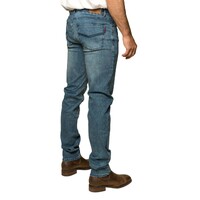 Ringers Western - Burke Mens Tapered Slim Leg Jeans- Light Blue, showcasing the back view with a mid-rise fit.