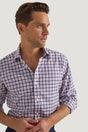 M.J. Bale - Byrne Oxford Shirt - White/Navy/Red