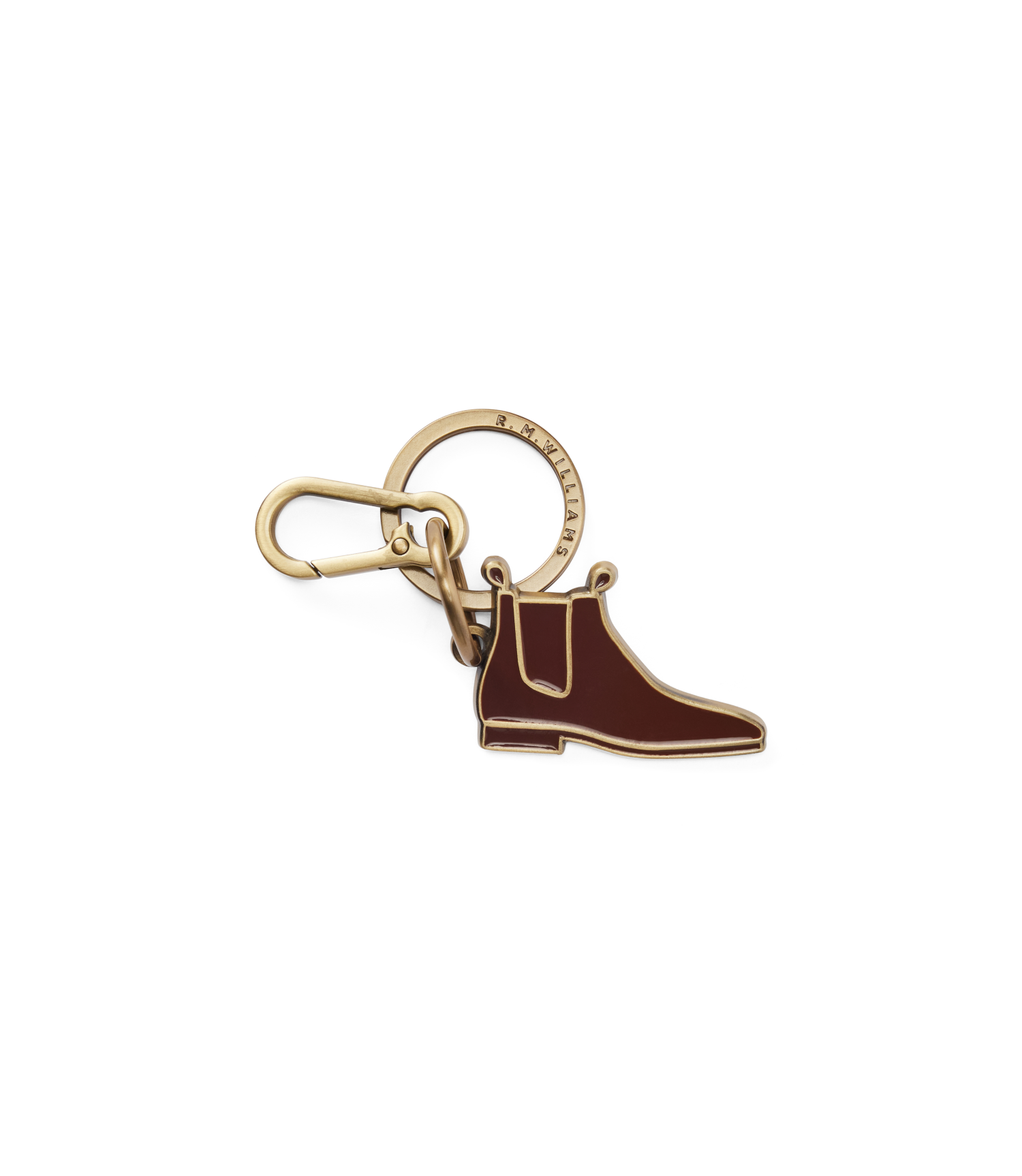 R.M.Williams Heritage Boot Enamel Keyring in chestnut