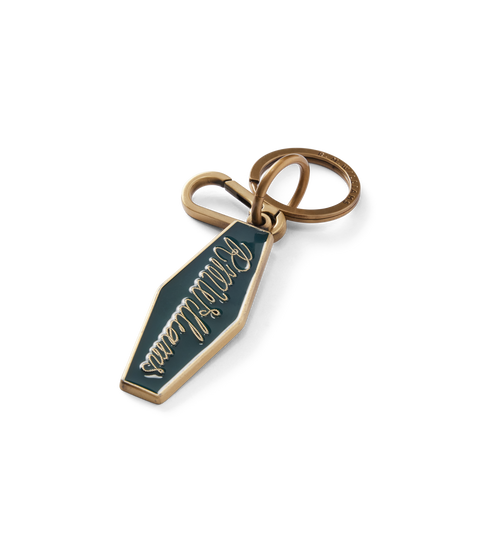 R.M.Williams - Rope Logo Enamel Keyring - Pine with enamel finish and iconic logo on keychain