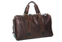 Oran Leather - Cairo Travel Bag - Brown | Brandy | Black in rich brown leather with double handles and detachable strap.