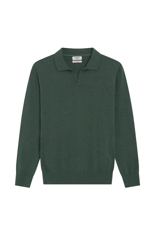 M.J. Bale - Carter Long Sleeve Polo - Mid Green