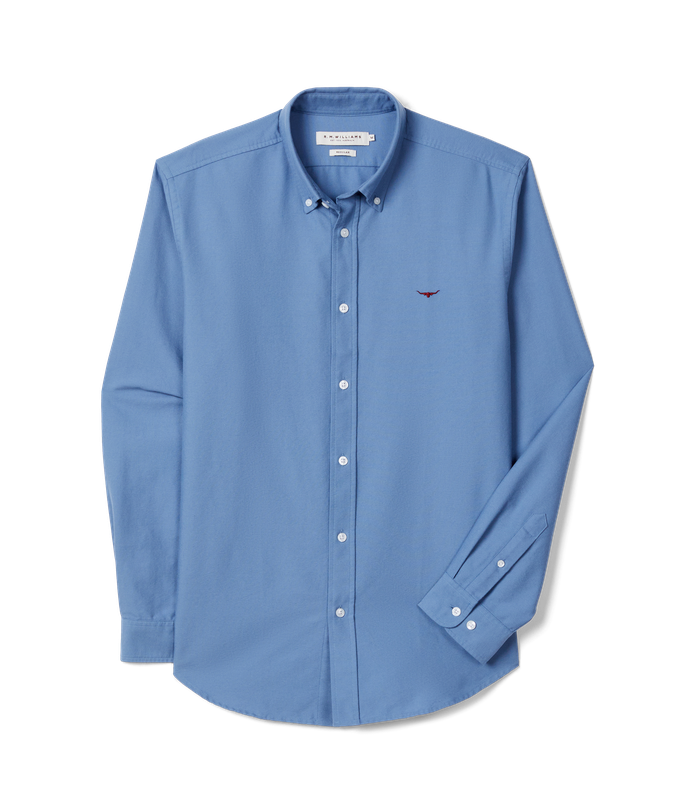 R.M.Williams - Clapton Oxford Shirt - Big & Tall Sizes - Sky