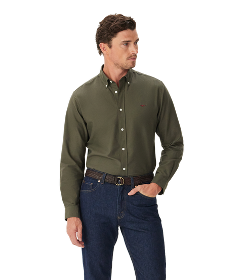 R.M.Williams - Clapton Oxford Shirt - Dark Olive