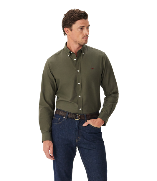 R.M.Williams - Clapton Oxford Shirt - Dark Olive