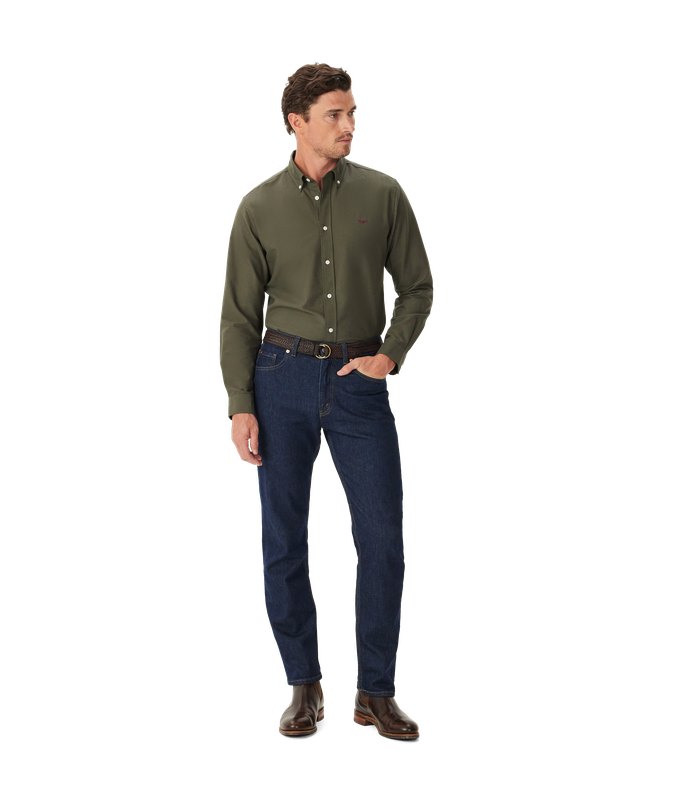 R.M.Williams - Clapton Oxford Shirt - Dark Olive