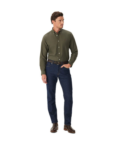 R.M.Williams - Clapton Oxford Shirt - Dark Olive