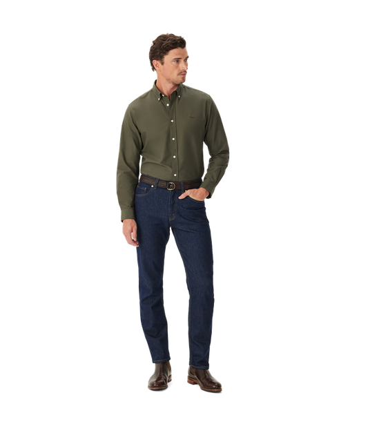 R.M.Williams - Clapton Oxford Shirt - Dark Olive