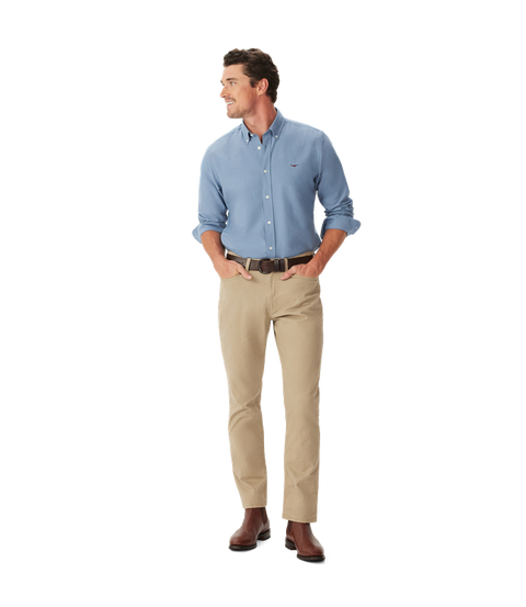 R.M.Williams - Clapton Oxford Shirt - Big & Tall Sizes - Sky
