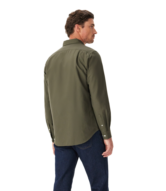 R.M.Williams - Clapton Oxford Shirt - Dark Olive