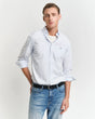 GANT - Classic Poplin Shirt - Stripe - Light Blue