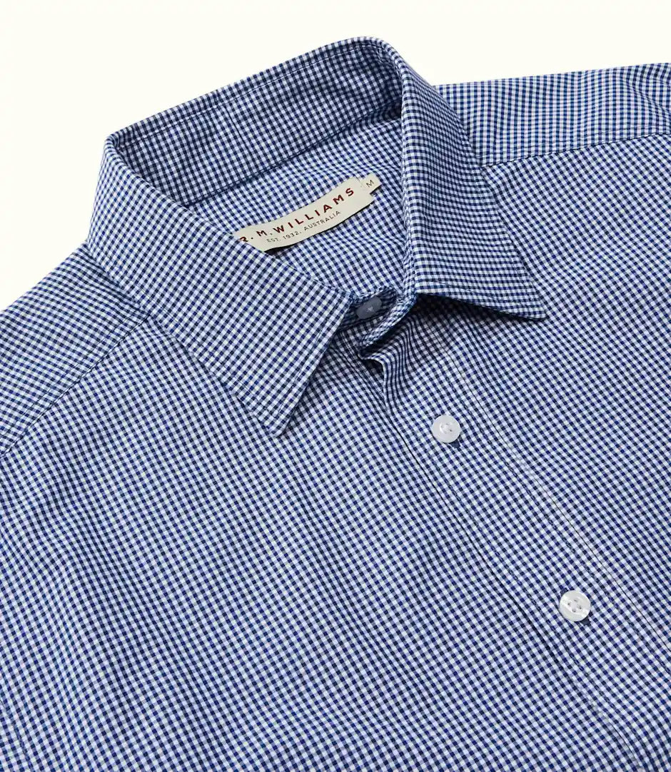 R.M.Williams - Classic Shirt - Check - Navy/White