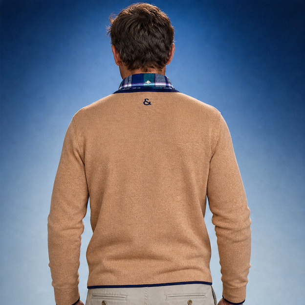 Colour & Sons - Reversible Crew Neck Sweater - Mango