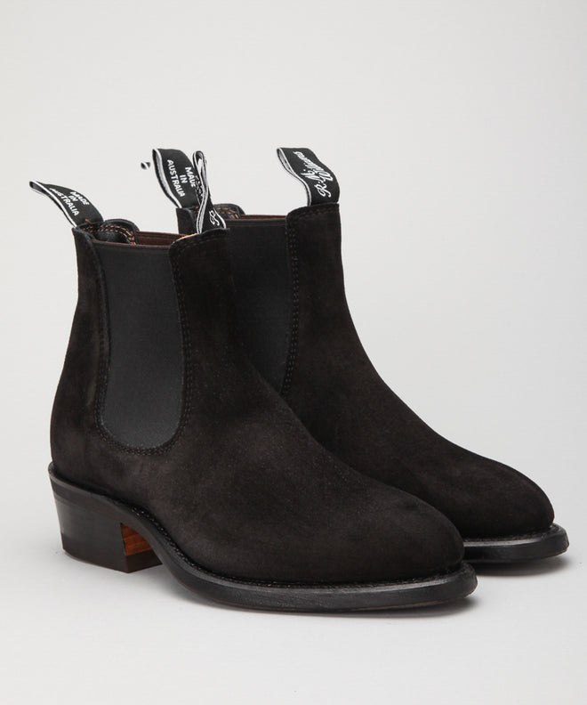 Lady Yearling - Suede - Painted Edge - Black