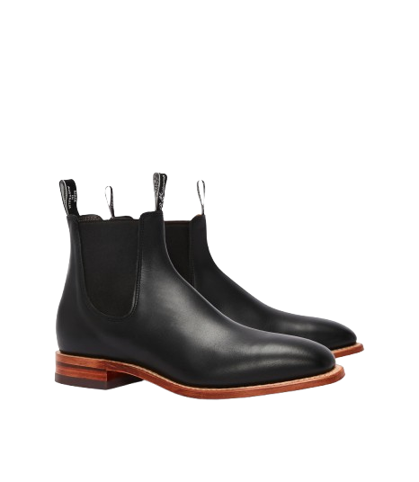 Pair of R.M.Williams Comfort Craftsman black leather Chelsea boots.