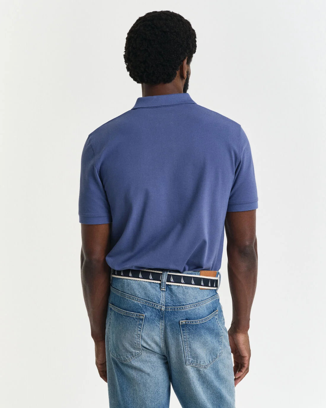 GANT - Contrast Piqué Polo Shirt - Dusty Navy