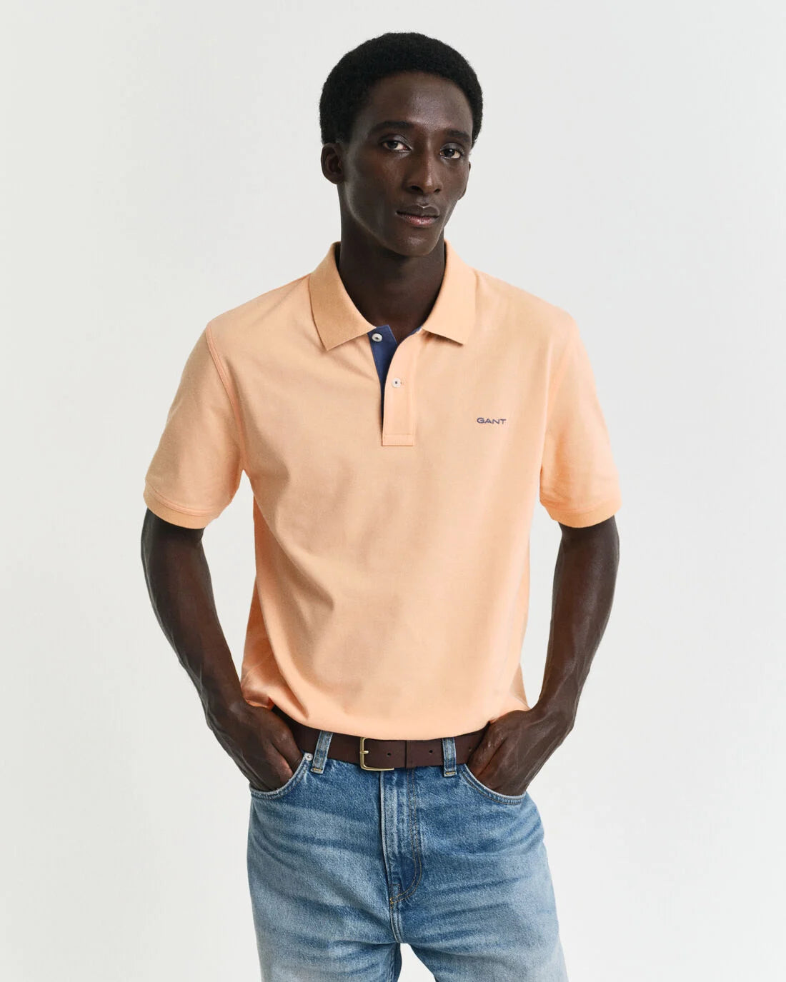 GANT - Contrast Piqué Polo Shirt - Peachy Orange