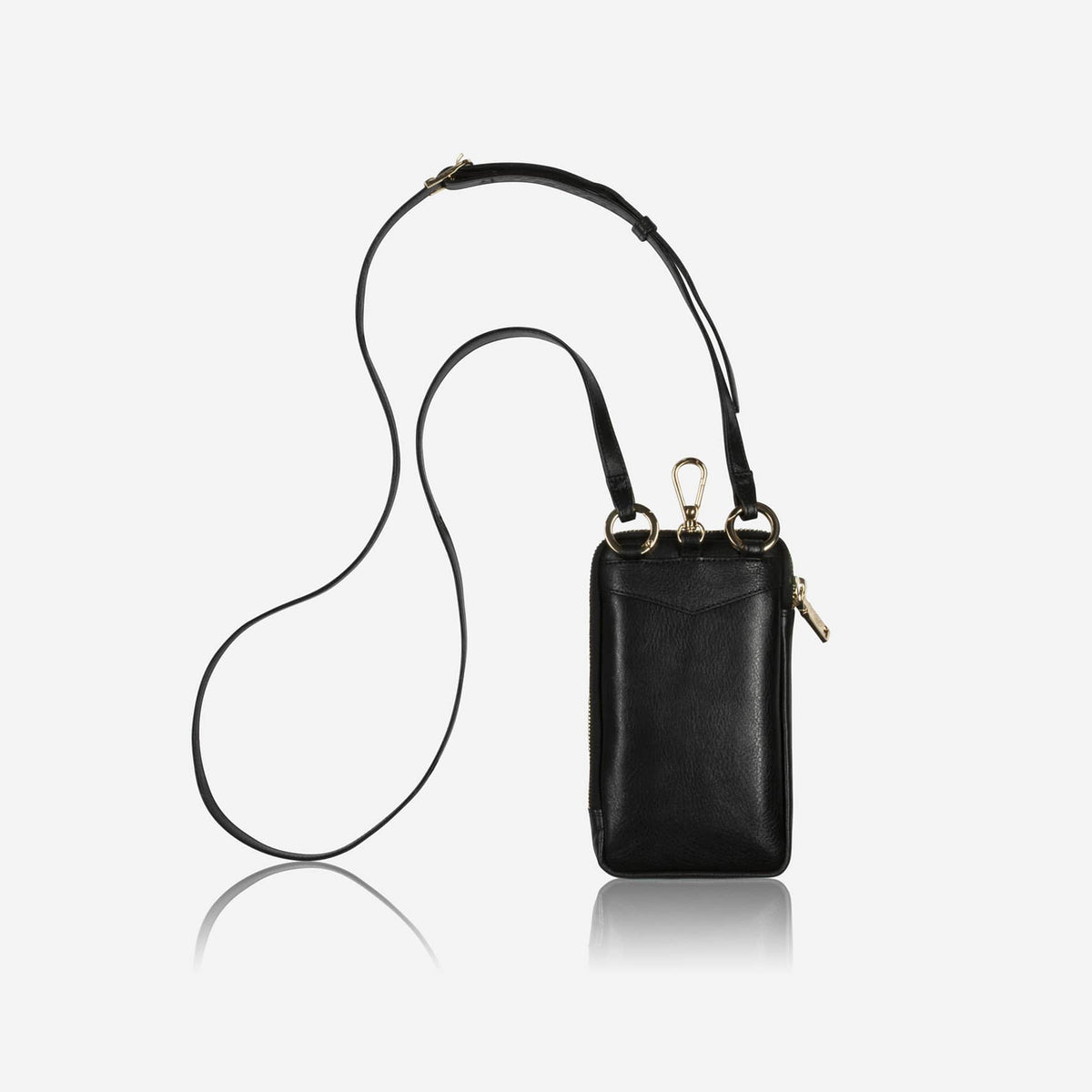 Jekyll and Hide - Mobile Phone Pouch With Strap - Black | Tan | Multiple Colours on a white background.