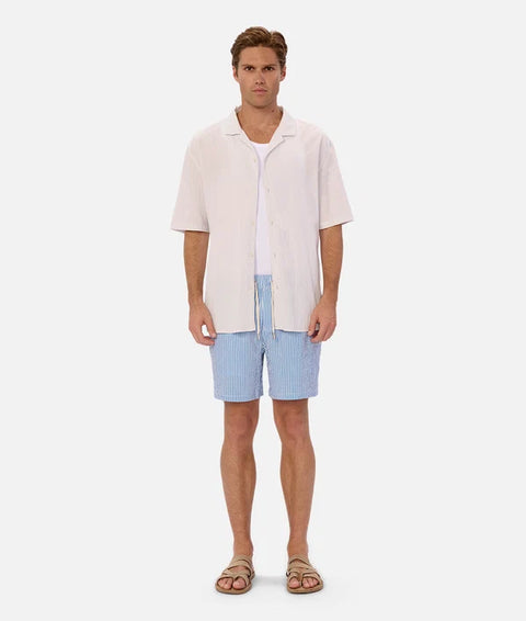 Industrie - The Coressia Swim Short - Stripe - Royal Blue & White