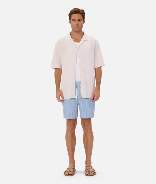 Industrie - The Coressia Swim Short - Stripe - Royal Blue & White