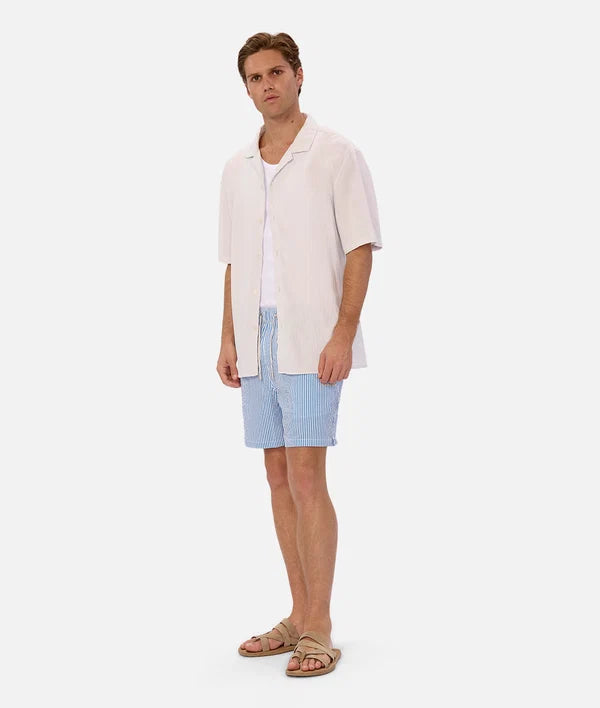 Industrie - The Coressia Swim Short - Stripe - Royal Blue & White
